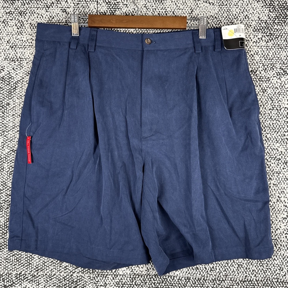 Cezani Chino Shorts Mens 38 Modal Blend Washed‎ Blue Comfort Classic NEW